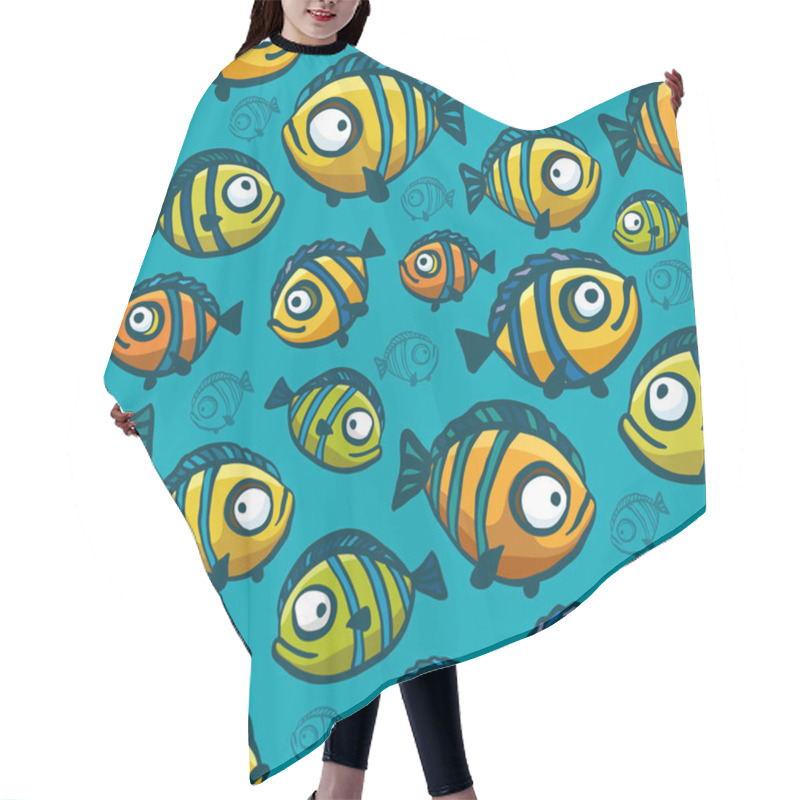 Personality  Fish Wallpaper - Seamless Pattern Hair Cutting Cape