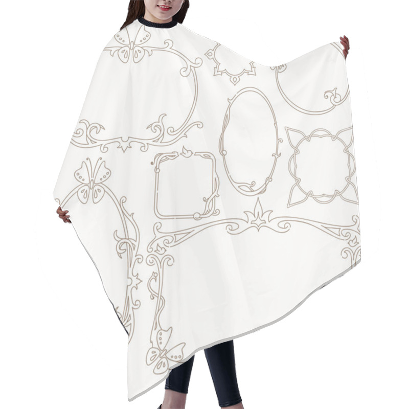 Personality  Floral Frames Collection Hair Cutting Cape