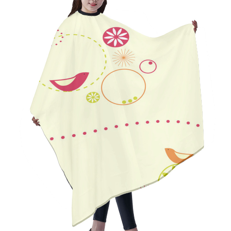 Personality  Birds Design Hair Cutting Cape