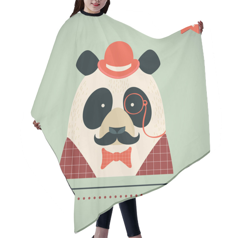 Personality  Panda Card. Hair Cutting Cape