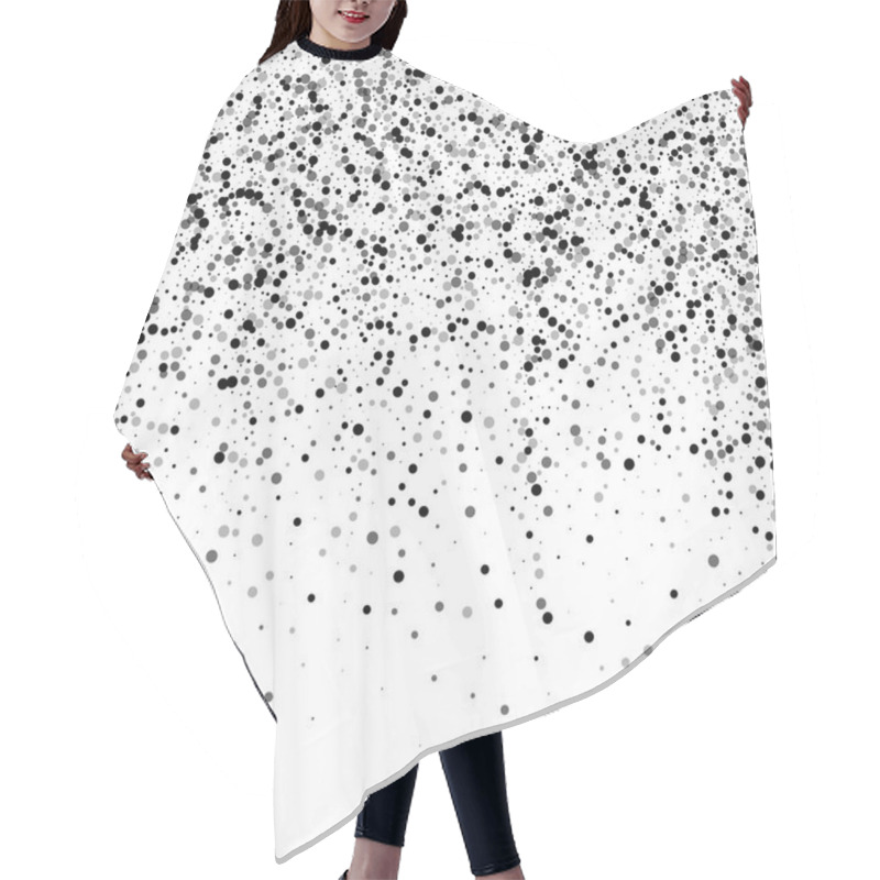 Personality  Scattered Dense Balck Dots. Dark Points Dispersion Hair Cutting Cape