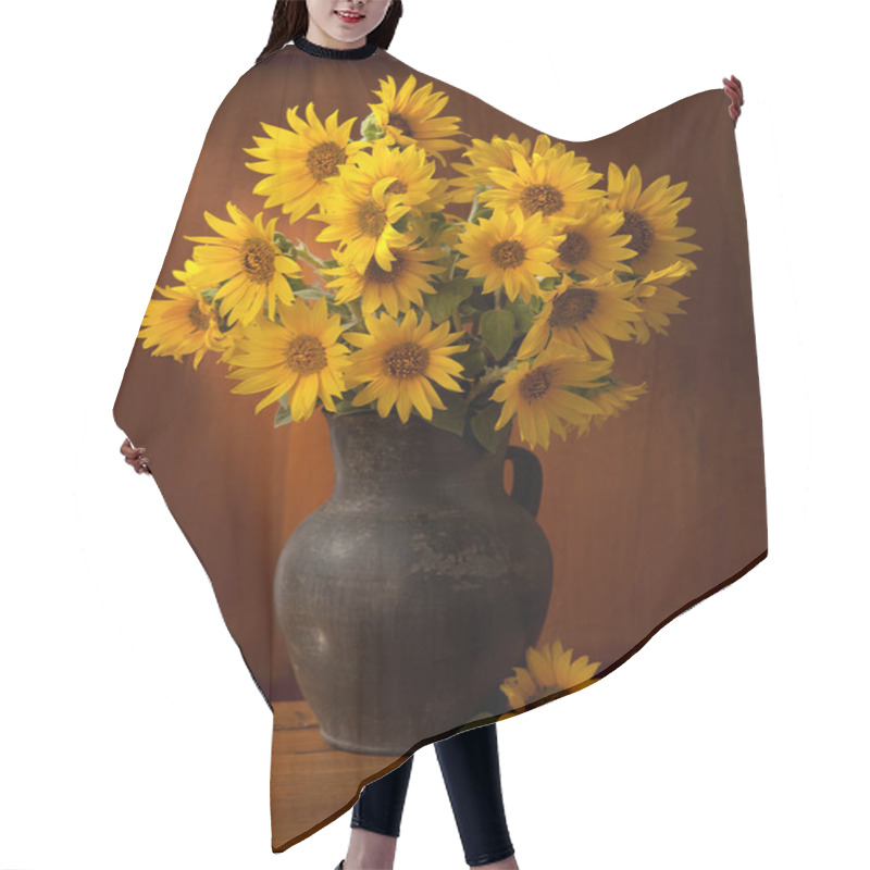 Personality  Still Life With Sunflowers Hair Cutting Cape