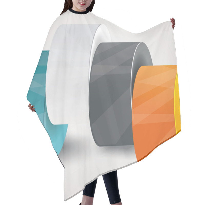 Personality  Vector Pillars With Your Indicators, Business Infographics Templ Hair Cutting Cape