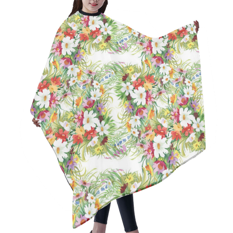 Personality  Summertime Garden Flowers Hair Cutting Cape