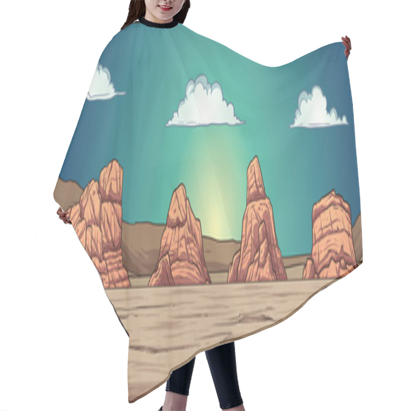 Personality  Desert Background Hair Cutting Cape