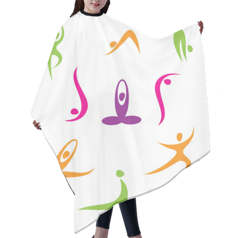 Personality  Yoga - A Set Of Icons Hair Cutting Cape