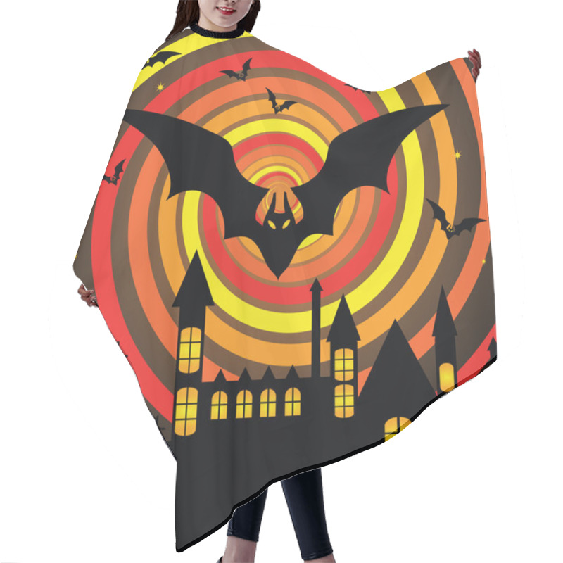 Personality  Halloween Background Hair Cutting Cape