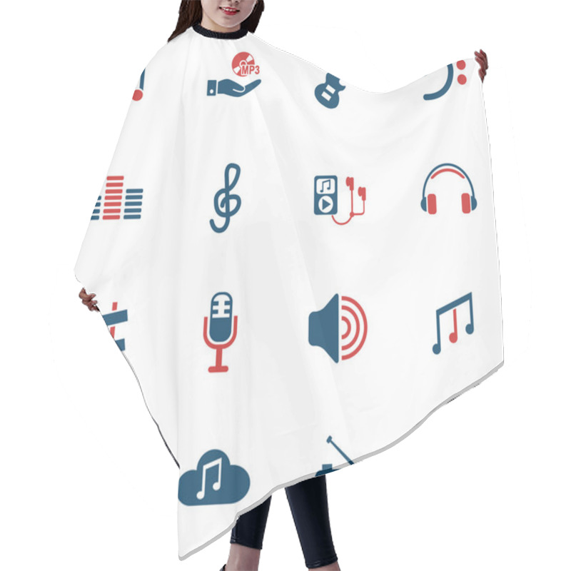 Personality  Music Icon Set Hair Cutting Cape