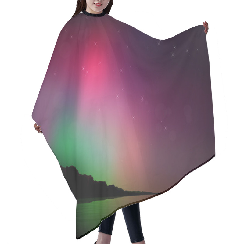 Personality  Vector Aurora Borealis Hair Cutting Cape