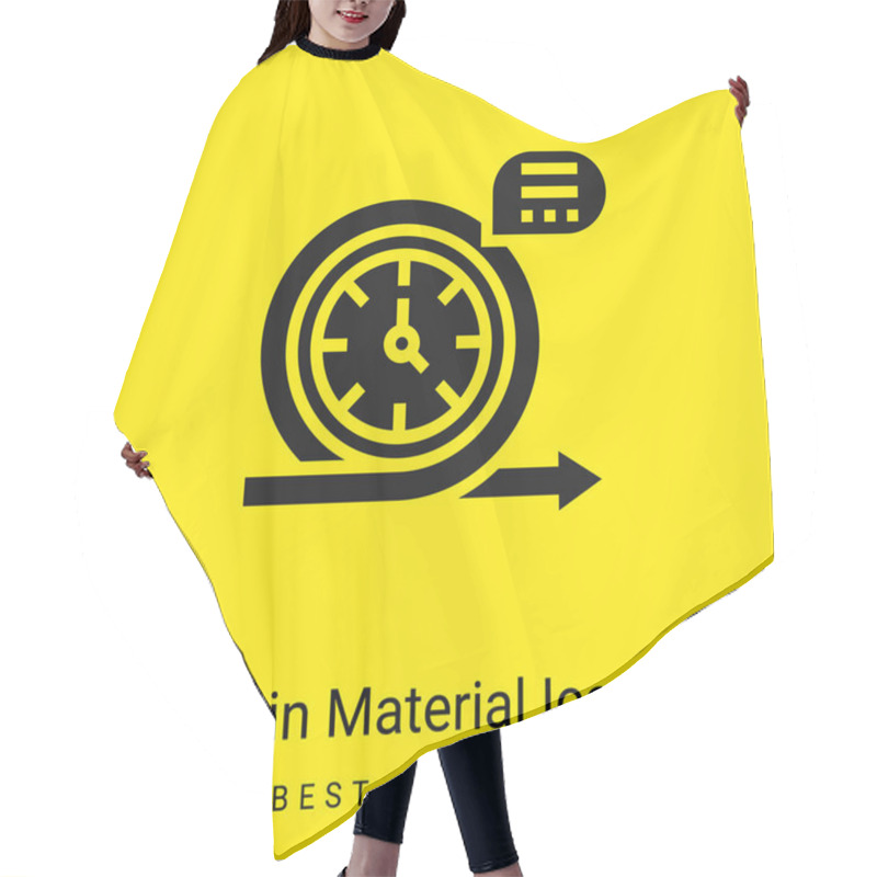 Personality  Agile Minimal Bright Yellow Material Icon Hair Cutting Cape