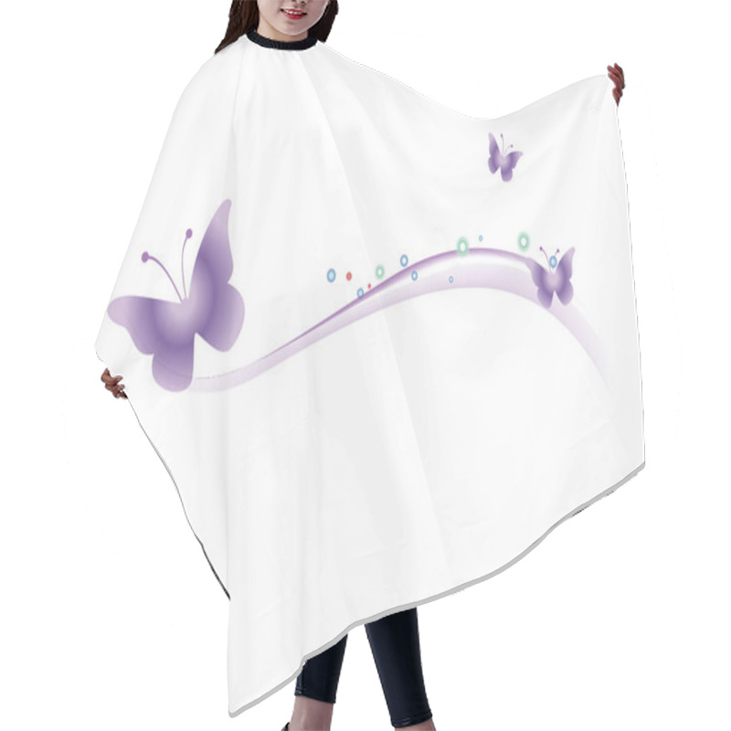 Personality  The Butterfly. Vector Illustration Hair Cutting Cape