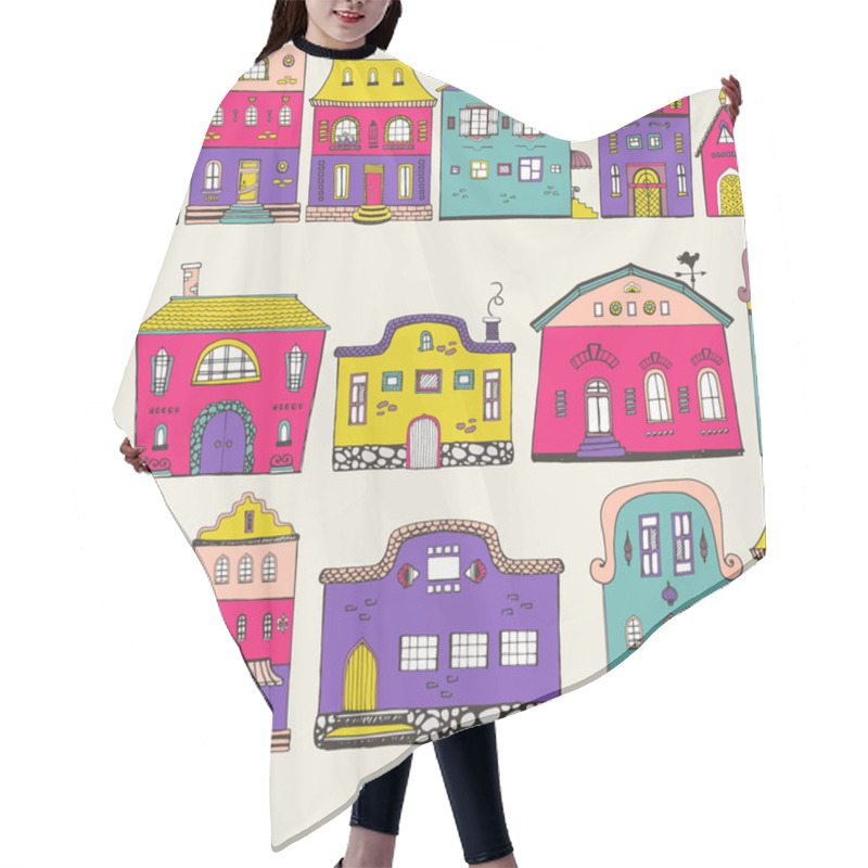 Personality  Cute Houses Hair Cutting Cape