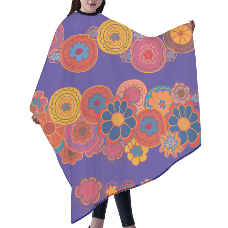 Personality  Flowers Bright Borders Hair Cutting Cape