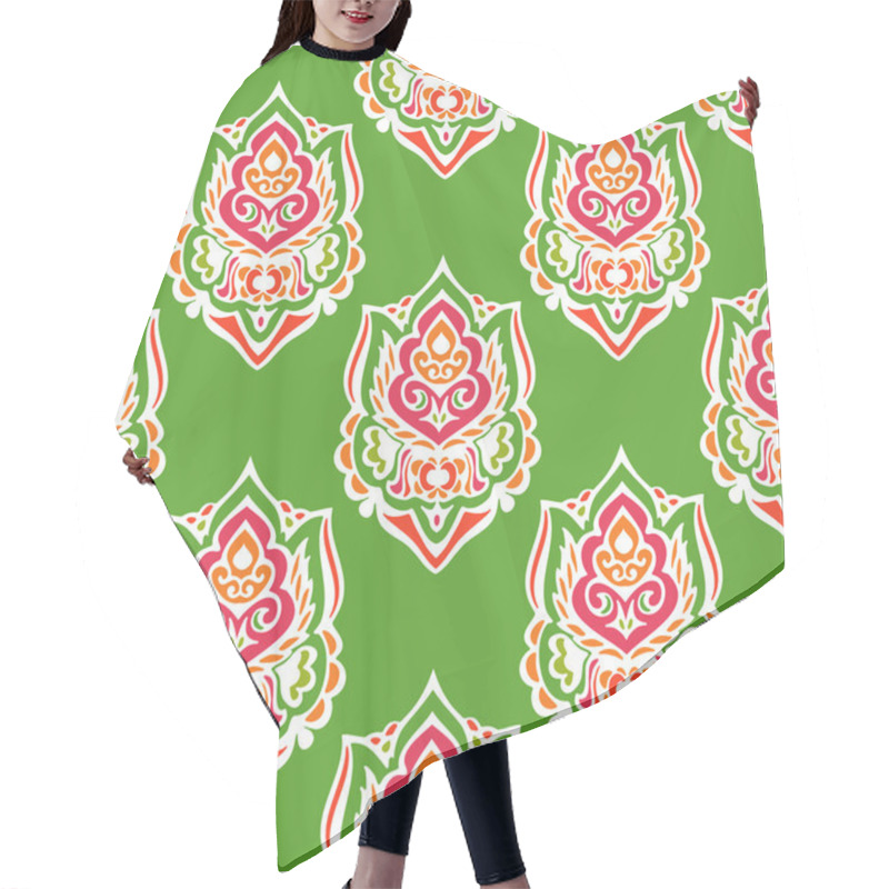 Personality  Green  Damask  Vector Seamless Abstract Background Hair Cutting Cape