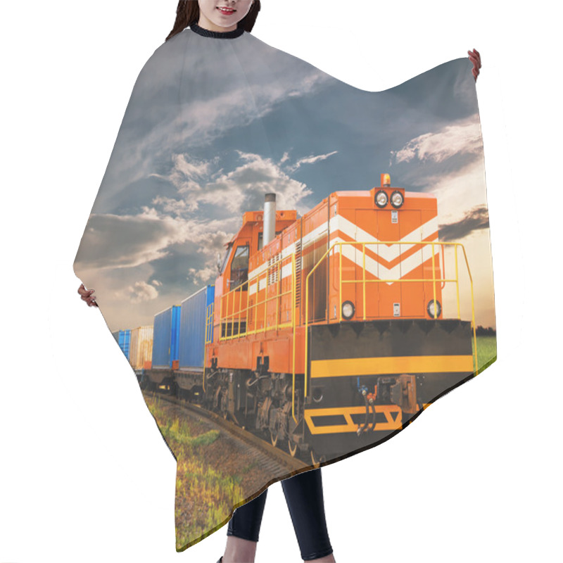 Personality  Freight Train Hair Cutting Cape