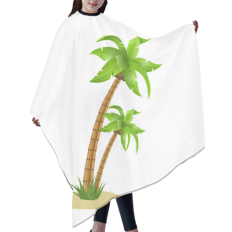 Personality  Palm Tree Hair Cutting Cape