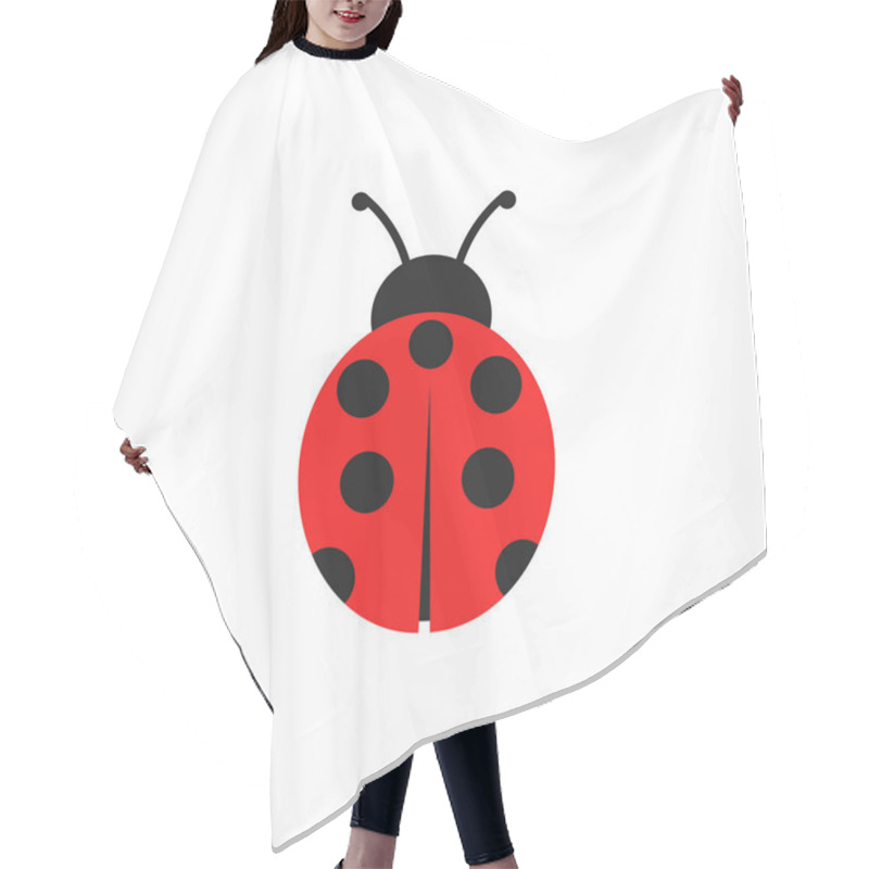 Personality  Vector Illstration Of Ladybug Icon. Flat Design. Isolated. Hair Cutting Cape