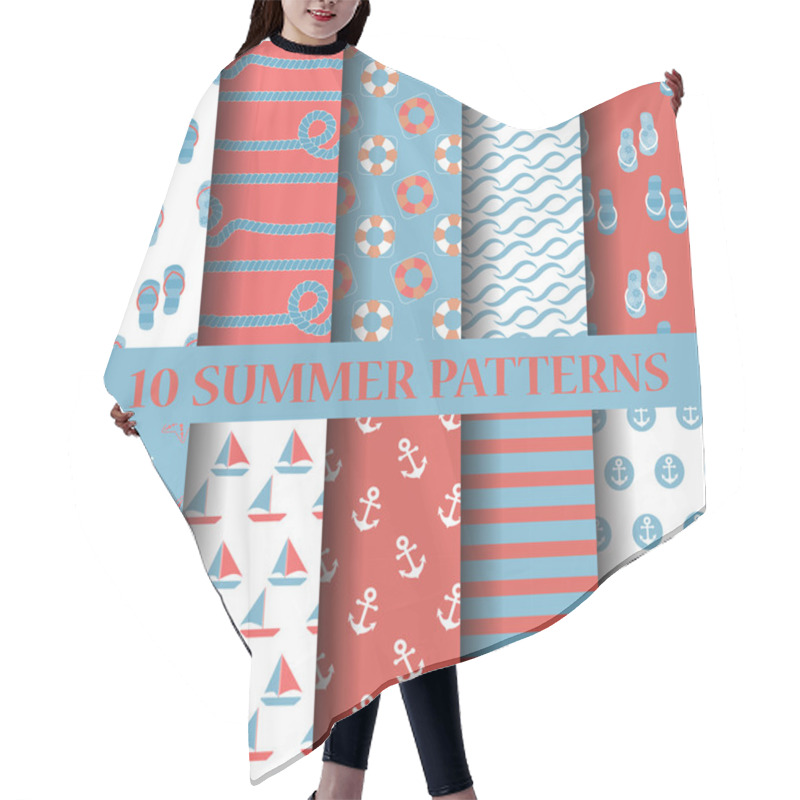 Personality  10 Different Summer Patterns Hair Cutting Cape