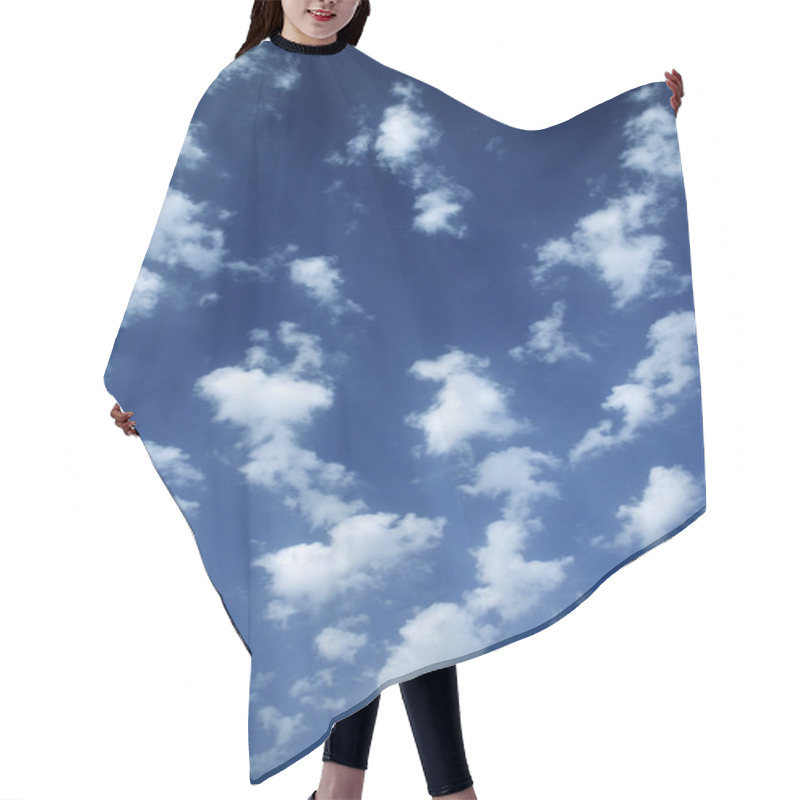 Personality  Clouds In Blue Sky. Hair Cutting Cape