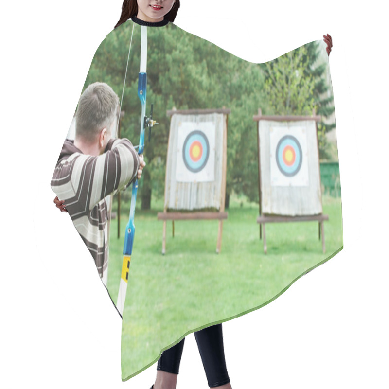 Personality  Archer Aiming With Bow Hair Cutting Cape