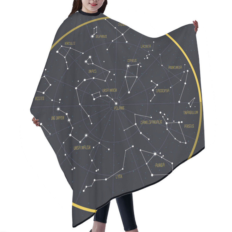 Personality  Night Sky With Constellations Hair Cutting Cape