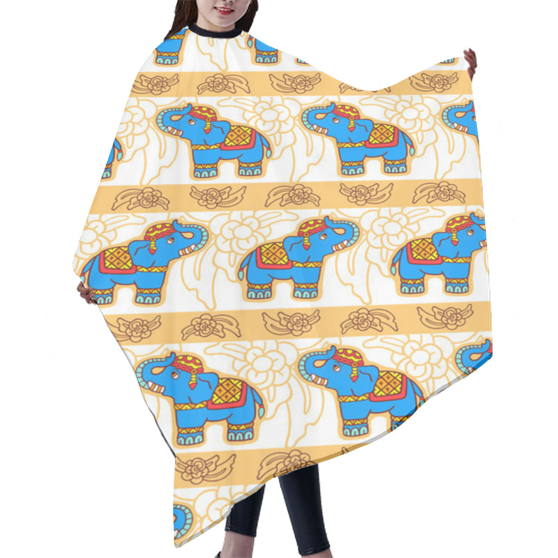 Personality  Pattern With Cartoon Elephants Hair Cutting Cape