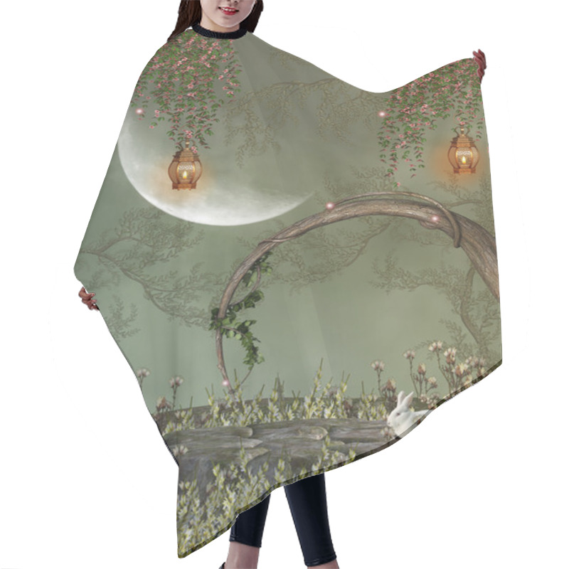 Personality  Fantasy Landscape Hair Cutting Cape