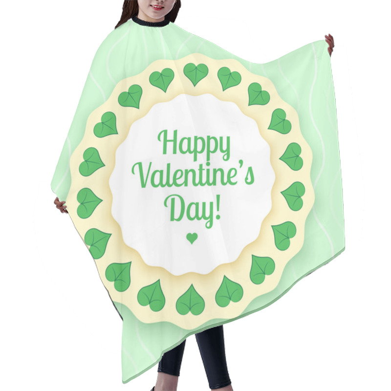 Personality  Vector Greeting Card For Valentine's Day. Hair Cutting Cape