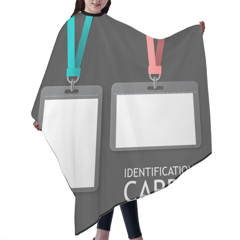 Personality  Badge Identification, Plastic Id Cards Hair Cutting Cape