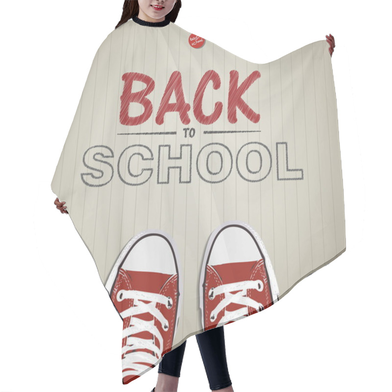 Personality  Creative Concept With Back To School Theme Hair Cutting Cape