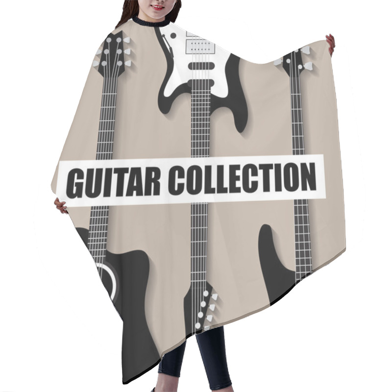 Personality  Vector Guitars Set Hair Cutting Cape