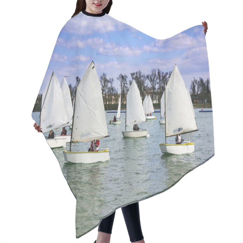 Personality  Lots Of Boats Sailing Hair Cutting Cape