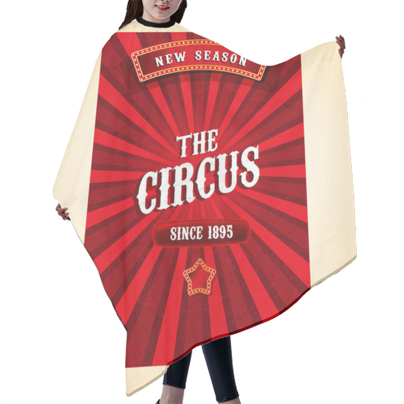 Personality  Vector Circus Poster Hair Cutting Cape