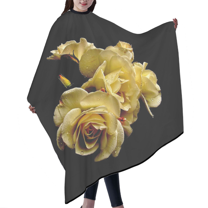 Personality  Closeup View Of Beautiful Flower Petals Hair Cutting Cape