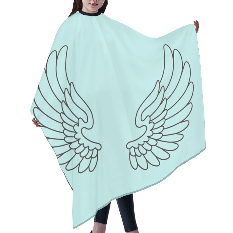 Personality  Angel Wings Romantic Symbol, Vector Illustration Hair Cutting Cape