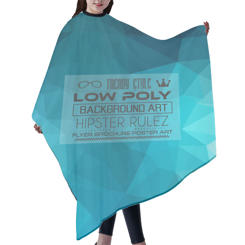 Personality  Low Poly Triangular Trendy Background Hair Cutting Cape