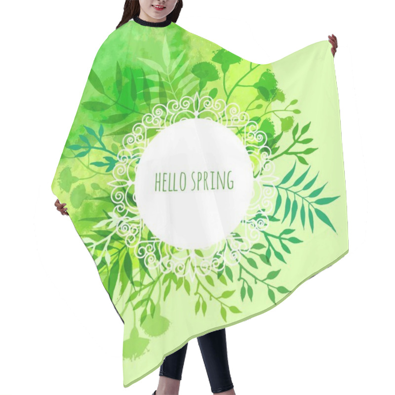 Personality  Floral Greeting Card Hair Cutting Cape