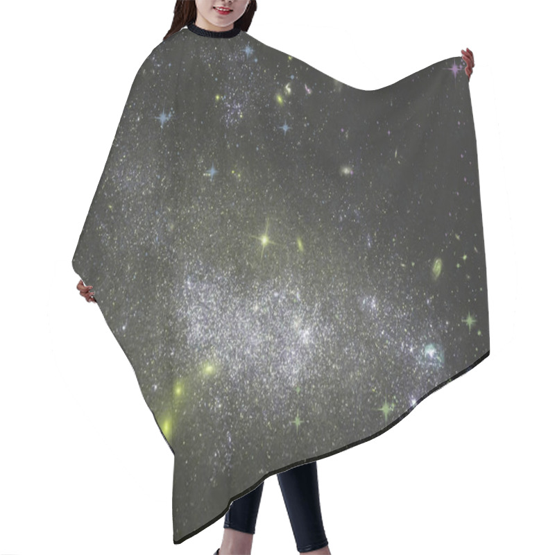 Personality  Abstract Representation Of The Universe And Star Galaxies With A Cluster Of Stars. Hair Cutting Cape