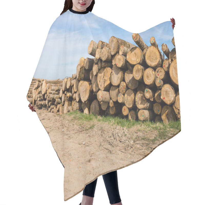 Personality  Chopped Tree Logs Hair Cutting Cape