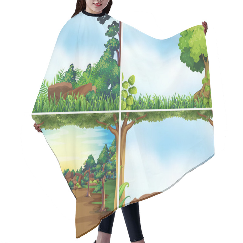 Personality  Forest Scenes Hair Cutting Cape