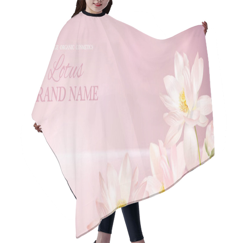 Personality  Lotus Flower Banner Hair Cutting Cape