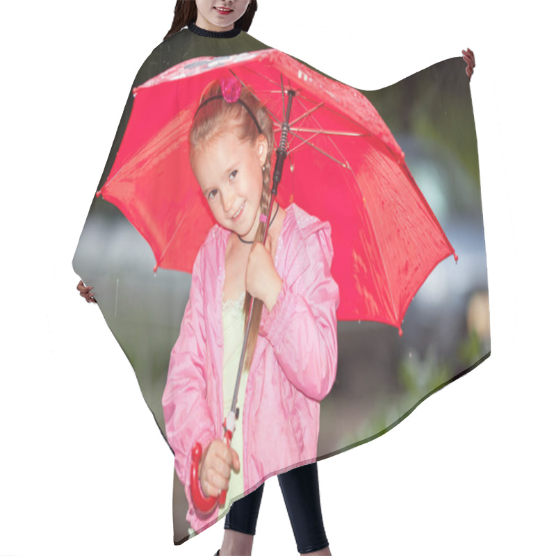 Personality  Little Girl Under An Umbrella Hair Cutting Cape