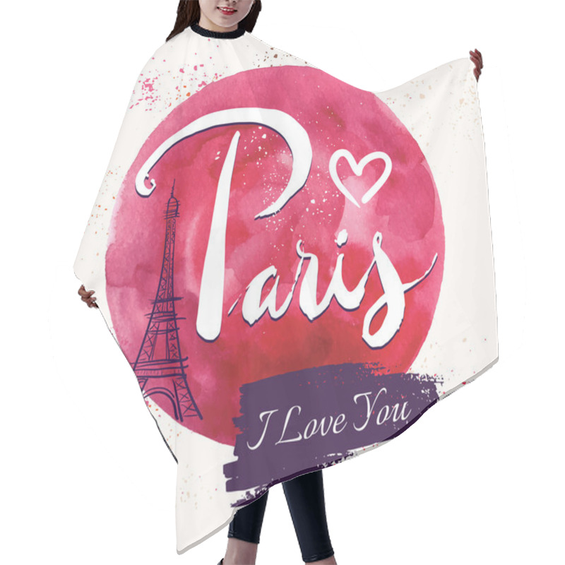 Personality  Illustration With Eiffel Tower, Paris Hair Cutting Cape