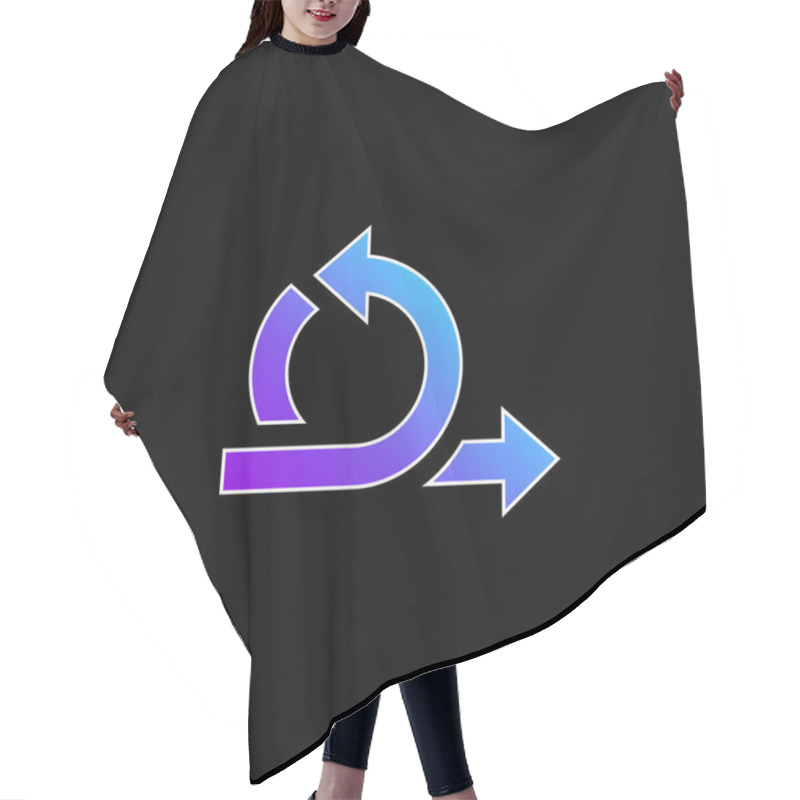 Personality  Agile Blue Gradient Vector Icon Hair Cutting Cape