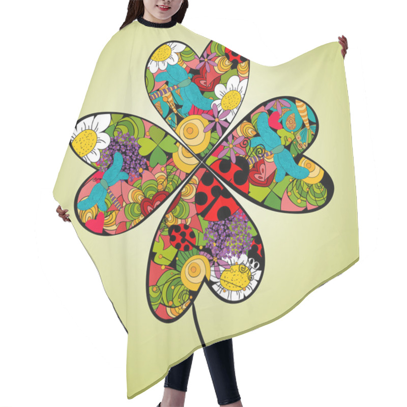 Personality  Spring Vibrant Flower Hair Cutting Cape