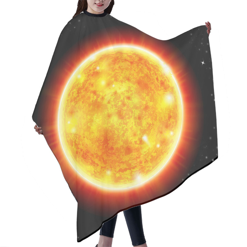 Personality  Sun In A Space Background Hair Cutting Cape