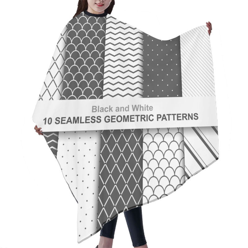 Personality  Seamless Geometric Patterns Hair Cutting Cape