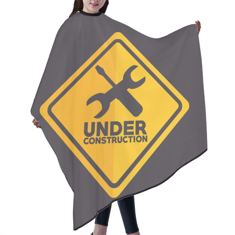 Personality  Site Under Construction Tools Hair Cutting Cape