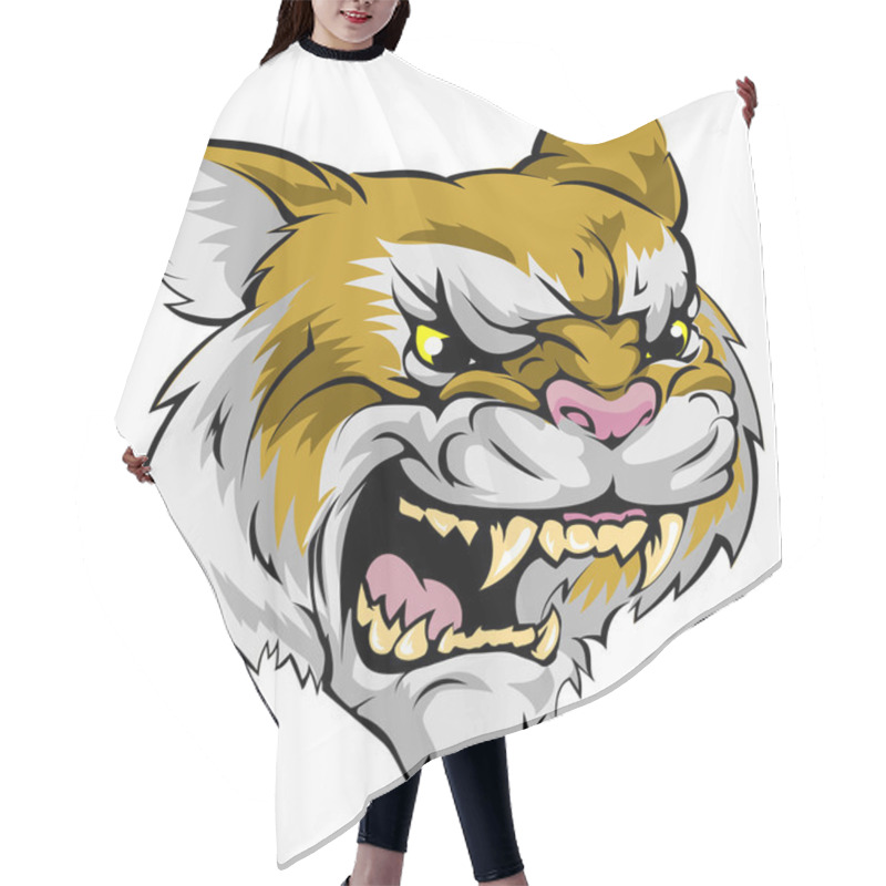 Personality  Wildcat Mascot Character Hair Cutting Cape