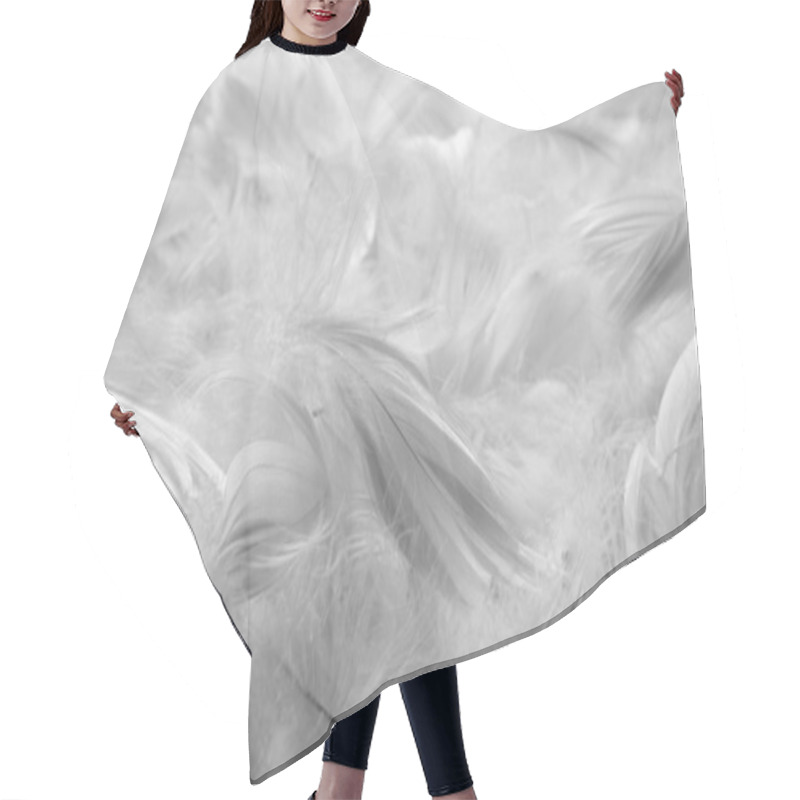 Personality  Feathers Bw Background Hair Cutting Cape